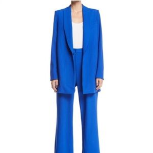 Alice and Olivia blue Jace shawl chic blazer